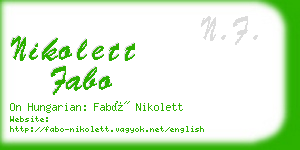 nikolett fabo business card